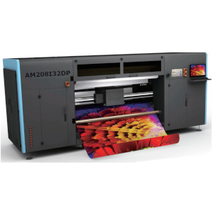 Double Side Print Inkjet Printer AM208I32DP for Textile Flag Material with 8 heads i3200
